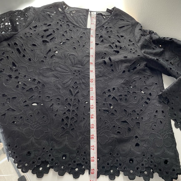 Theory women’s lace cutout blouse size Small - Picture 8 of 11